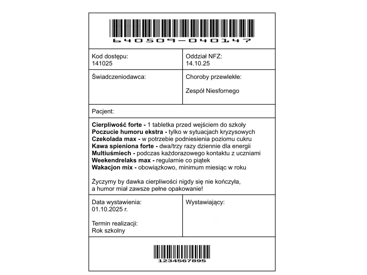 Klasa 4A podziękowała nauczycielom-recepta